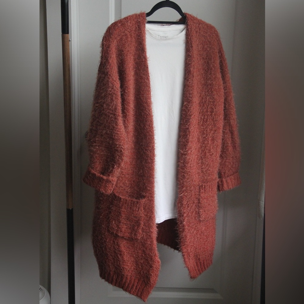 Olive + Oak Fuzzy Cardigan Sweater